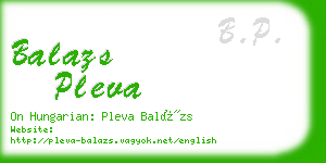 balazs pleva business card